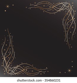 Vector postcard. Card template for invitations, greetings etc. 