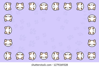 
vector postcard cats frame for dear friend