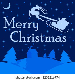 Vector postcard. December holidays.