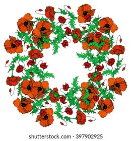 Vector postcard with graphic branches for your design