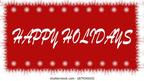 Vector postcard for Happy New Year and Merry christmas, Happy holidays
