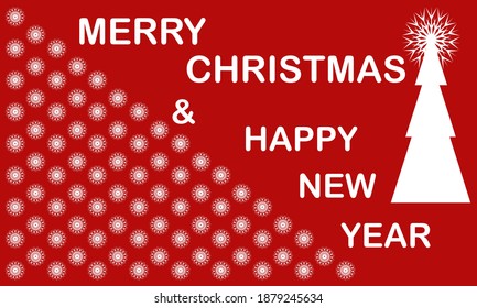 Vector postcard for Happy New Year and Merry christmas, Happy holidays