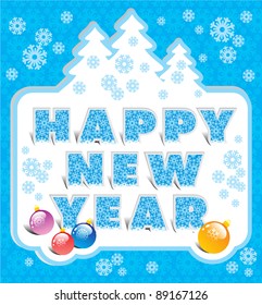 vector postcard Happy New Year