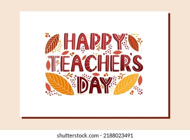 Postal vectorial con boletines del día de los profesores felices