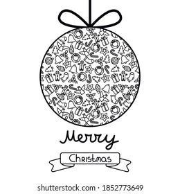 Vector postcard of a Merry Christmas