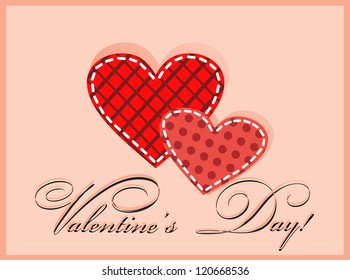 Vector postcard for Valentine's Day