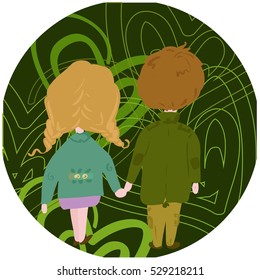 Vector postcard for Valentine's day