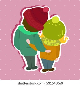 Vector postcard for Valentine's day