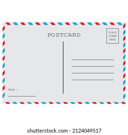 Vector postcard with white paper