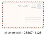 Vector postcard with white paper texture
