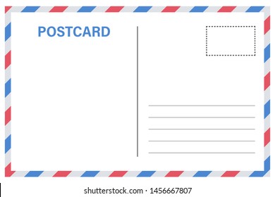 Vector postcard with white paper texture.