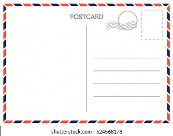 Vector Postcard With White Paper Texture