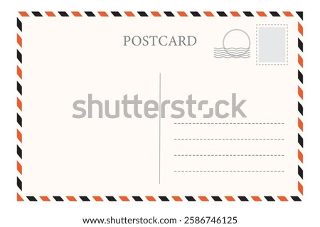 Vector postcard with white paper texture