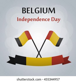 Vector poster for 21th July National Belgium Holiday. Concept of Belgium Independence Day.