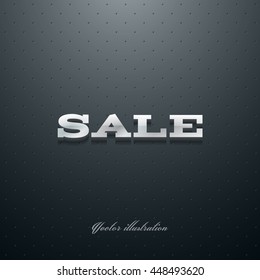 Vector poster with 3d typography - sale