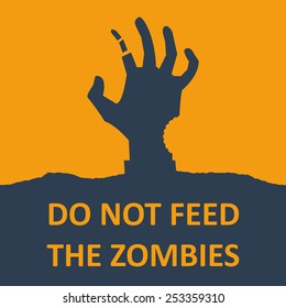 Vector poster about zombie. Format eps 10