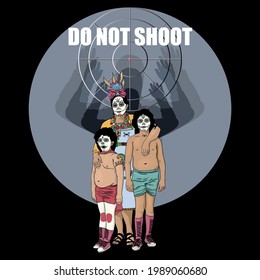Vector poster against violence and war.