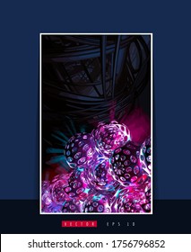 Vector poster background with 3D illustration abstract technology hi tech concept 
