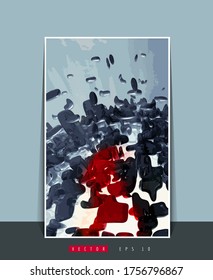 Vector poster background with 3D illustration abstract technology hi tech concept 