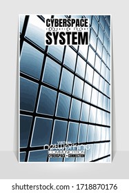 Vector poster background with 3D rendering abstract technology digital hi tech concept 