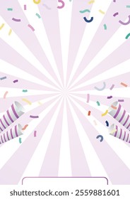 vector poster background design with colorful confetti ornaments