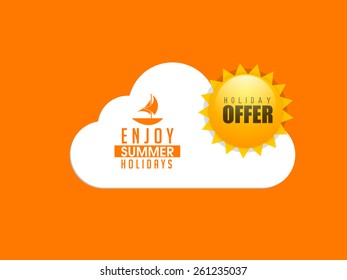 Vector Poster or Background for Summer Holiday.