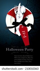 Vector of Poster, Banner Halloween Night party invitation