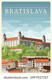 Vector poster of Bratislava landscape