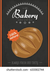 Vector poster with a bread product in a sketch style. Vector illustration for your design