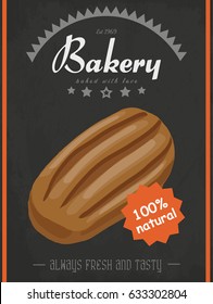 Vector poster with a bread product in a sketch style. Vector illustration for your design