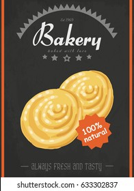Vector poster with a bread product in a sketch style. Vector illustration for your design