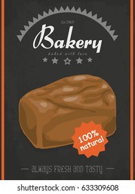 Vector poster with a bread product in a sketch style. Vector illustration for your design