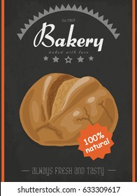 Vector poster with a bread product in a sketch style. Vector illustration for your design