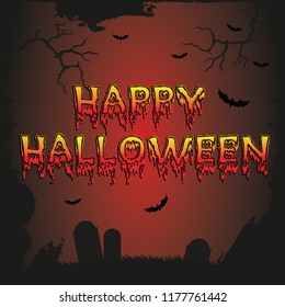 Vector poster, card, flayer, banner. Halloween party invite.