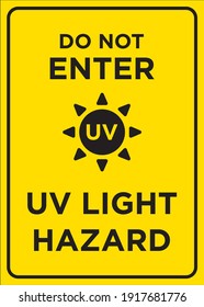 Vektor-Poster: Corona-Virus (COVID-19), nicht eingeben, UV-Gefahr