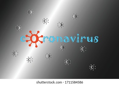 Vektorillustration Poster der covid-19 coronavirus Konzept Inschrift Typografie Design Logo. Ein gefährliches Virus, das sich auf der ganzen Welt ausbreitet, genannt SERS-CoV-2. Vektorillustration