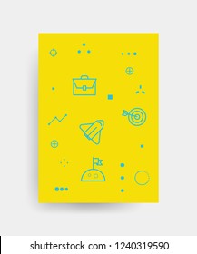 Vector poster design for Back to school with high detailed illustrations. Wrinkled paper, school supplies icons