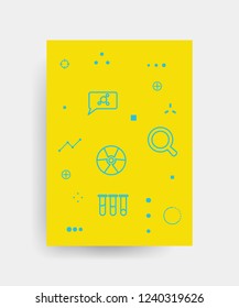 Vector poster design for Back to school with high detailed illustrations. Wrinkled paper, school supplies icons