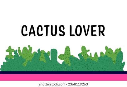 Vector Poster Design with 'Cactus Lover
