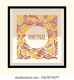 Vector poster design template with groovy flowers background