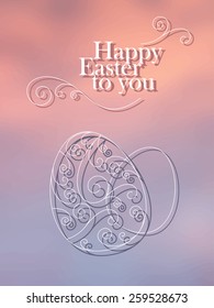 Vector poster for Easter Time with decorative elements.