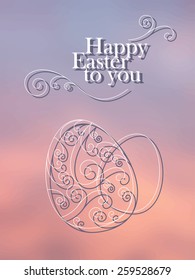 Vector poster for Easter Time with decorative elements