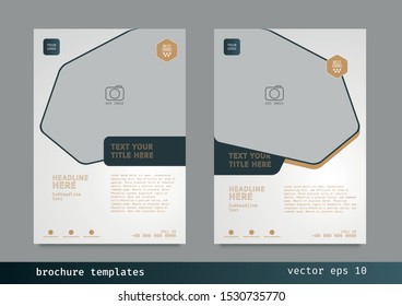 vector poster flyer pamphlet brochure cover design layout space real estate, hotel illustration template in A4 size