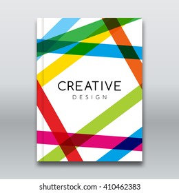 Vector Poster Flyer Template. Abstract colorful stripes Background for Business Flyers, Posters and Placards. Brochure tamplate