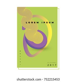 Vector Poster Flyer Template. Abstract colorful forms. Background for Business Posters.