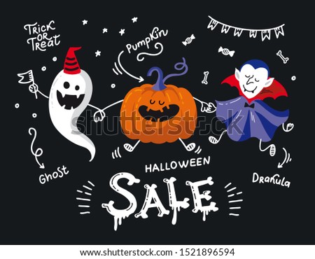 Similar – Image, Stock Photo Monster dance | chalk drawings on sidewalk slabs