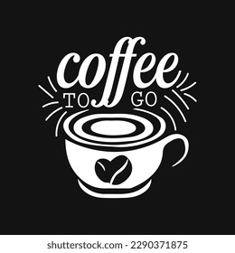 Vector poster with hand drawn elements. Typography card, image with lettering. Design for t-shirt and prints. It's coffee time. Quality coffee, premium coffee.