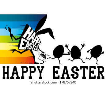Vector poster. Happy Easter.