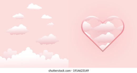 día de San Valentín feliz con afiche vectorial. imagen plana de corazones de diferentes tamaños 