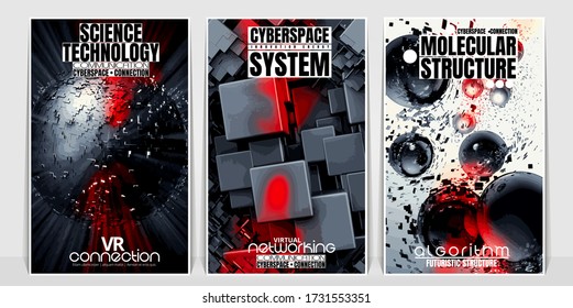 Vector poster of hi tech concept